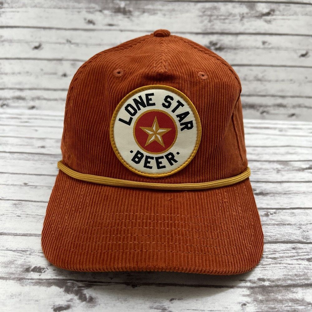 Lone Star Beer Snapback Hat Corduroy Vintage Patch Trucker NWOT